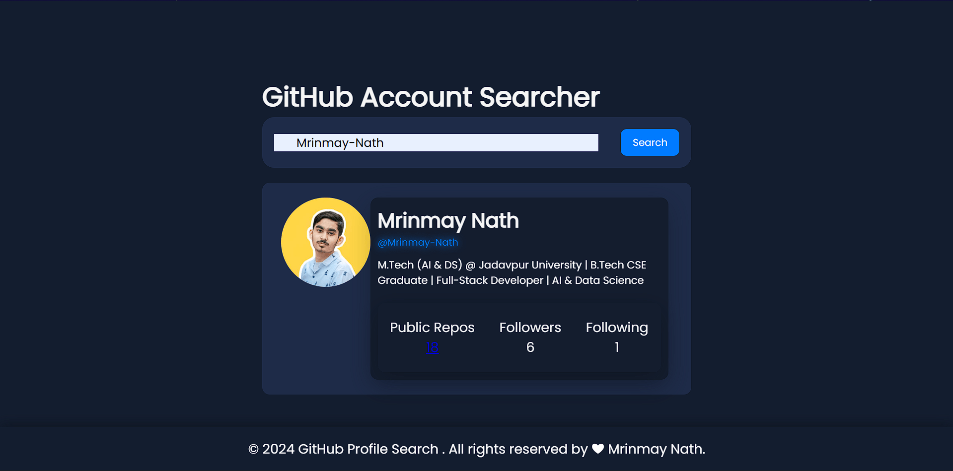 GitHub Profile Viewer